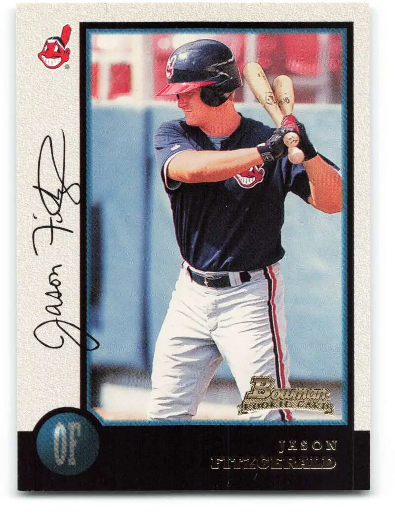 1998 Bowman #162 Jason Fitzgerald EX Excellent RC Rookie Cleveland Indians Baseball Card - Baseball Card Single