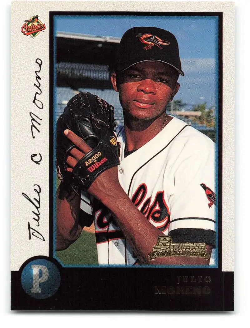 1998 Bowman #169 Julio Moreno EX Excellent RC Rookie Baltimore Orioles Baseball Card - Baseball Card Single
