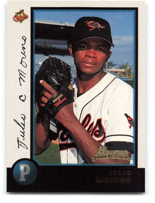 1998 Bowman #169 Julio Moreno EX Excellent RC Rookie Baltimore Orioles Baseball Card - Baseball Card Single