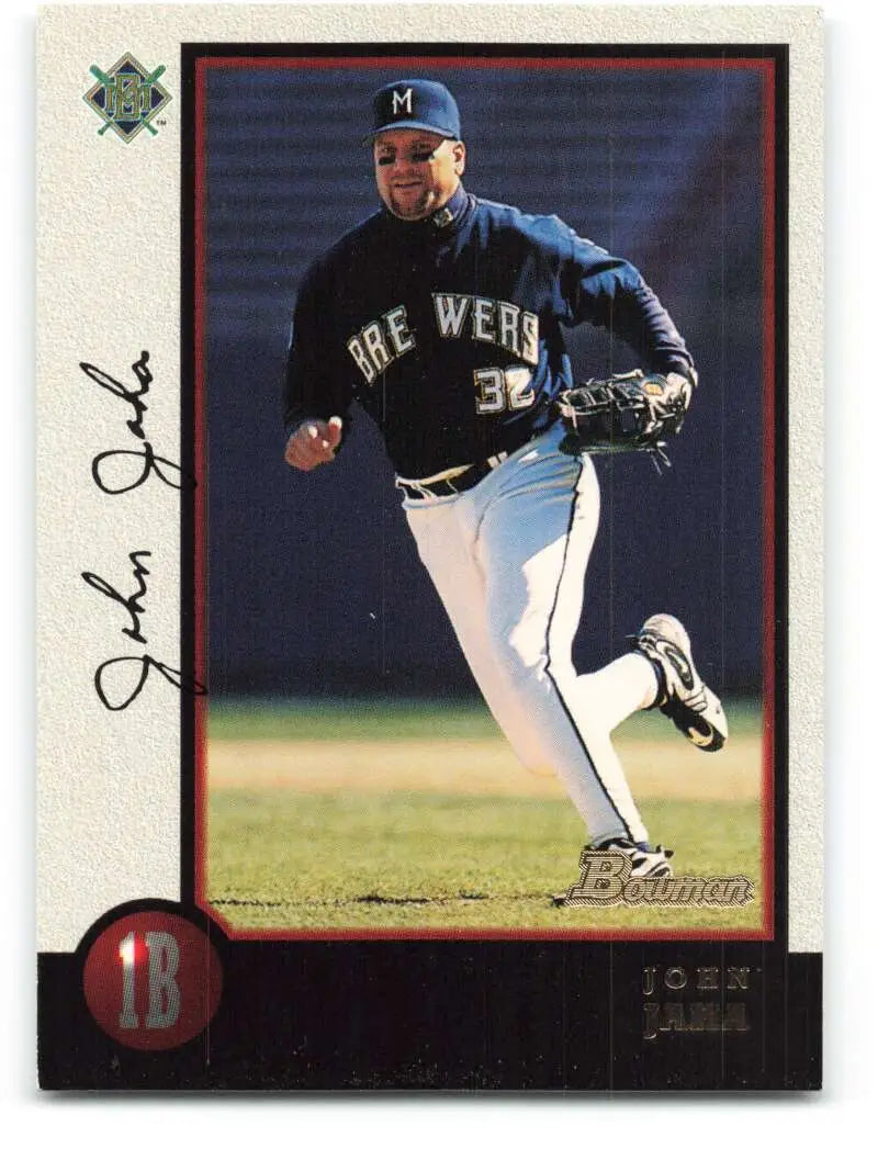 1998 Bowman #17 John Jaha EX Excellent Milwaukee Brewers Baseball Card - Baseball Card Single