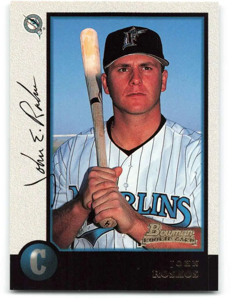1998 Bowman #170 John Roskos EX Excellent RC Rookie Florida Marlins Baseball Card - Baseball Card Single