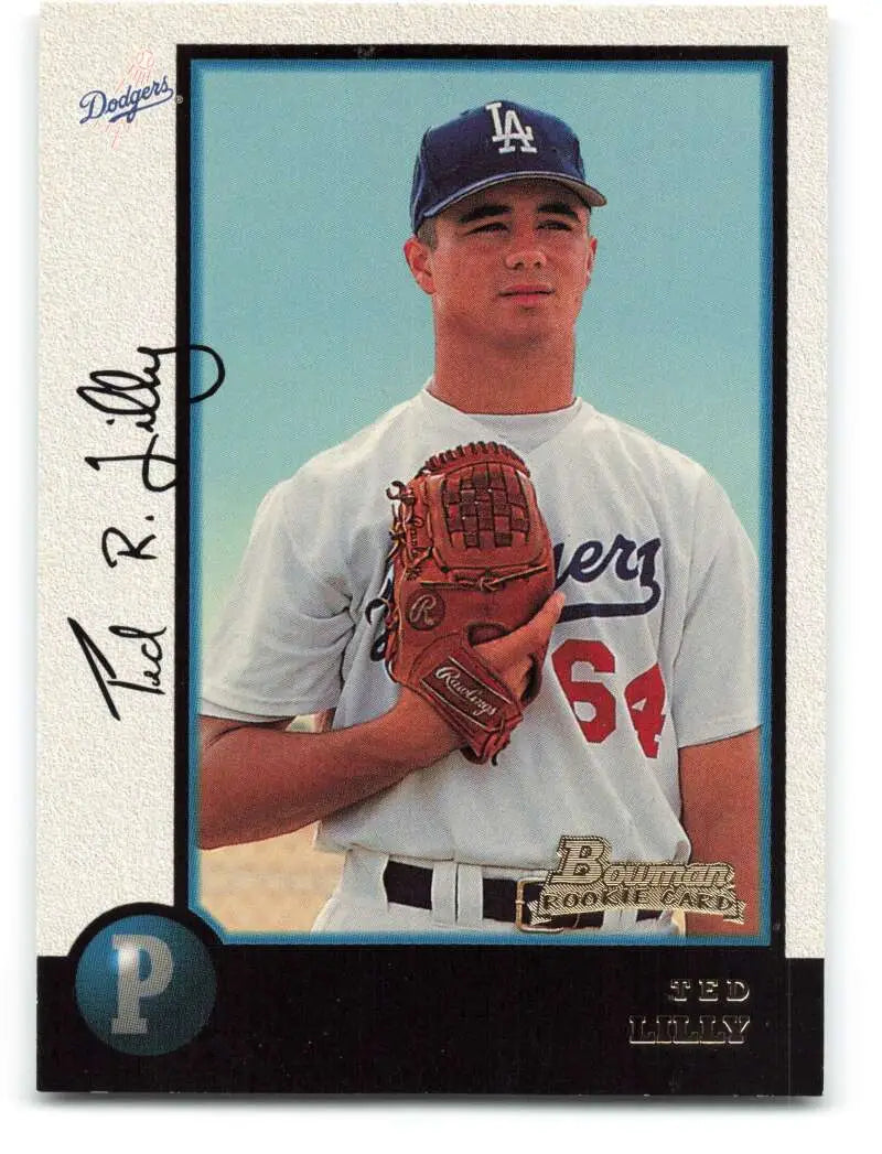 1998 Bowman #183 Ted Lilly EX Excellent RC Rookie Los Angeles Dodgers Baseball Card - Baseball Card Single