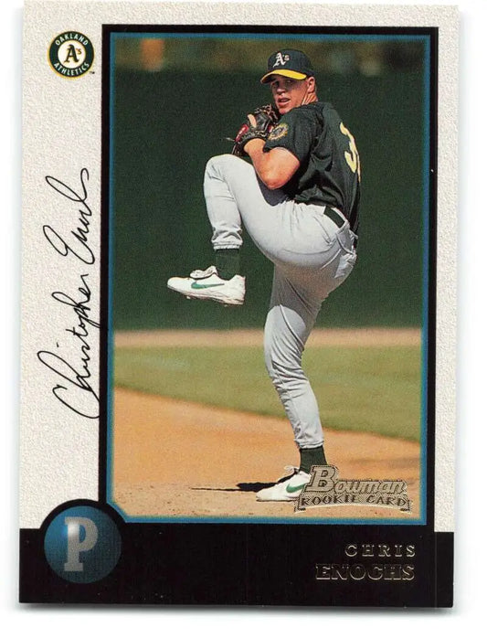 1998 Bowman #184 Chris Enochs EX Excellent RC Rookie Oakland Athletics Baseball Card