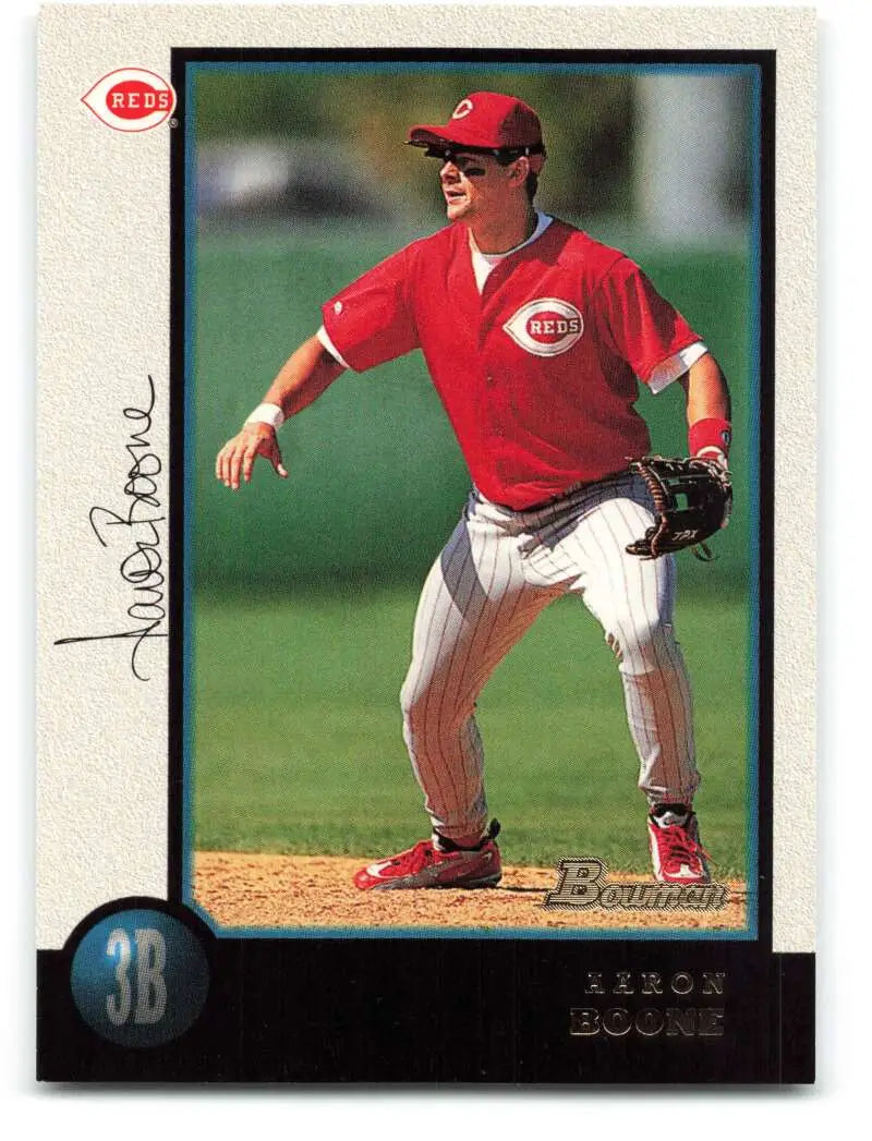 1998 Bowman #187 Aaron Boone EX Excellent Cincinnati Reds Baseball Card - Baseball Card Single