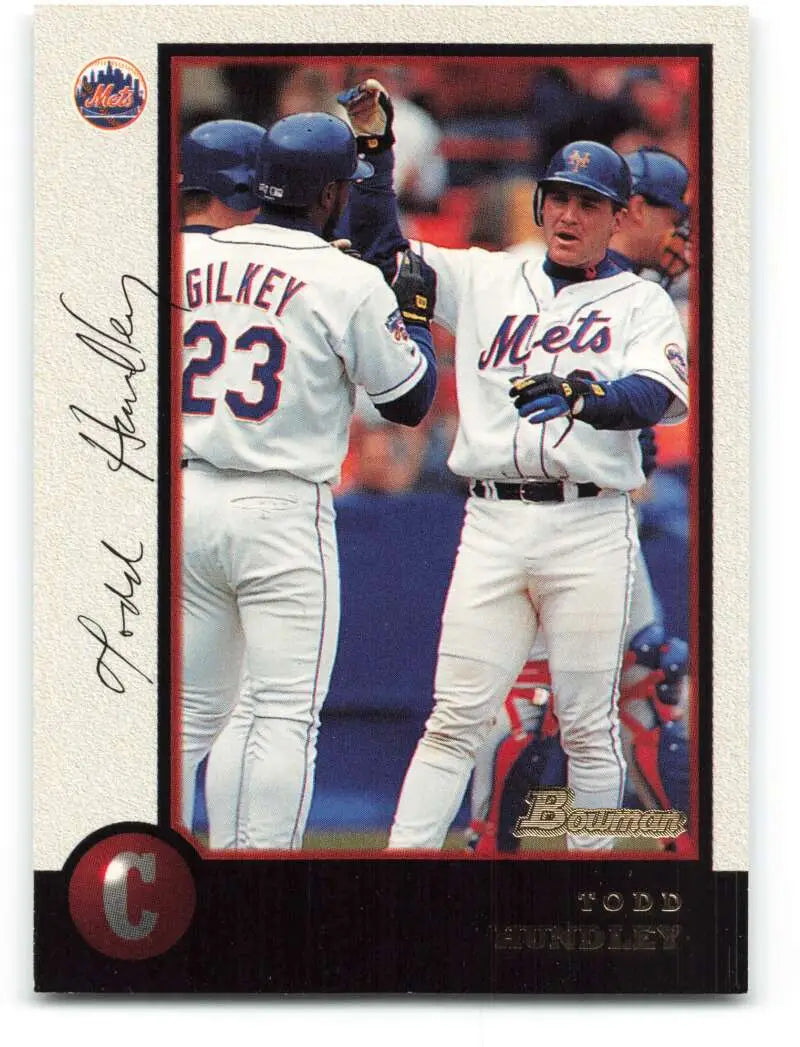 1998 Bowman #21 Todd Hundley EX Excellent New York Mets Baseball Card - Baseball Card Single