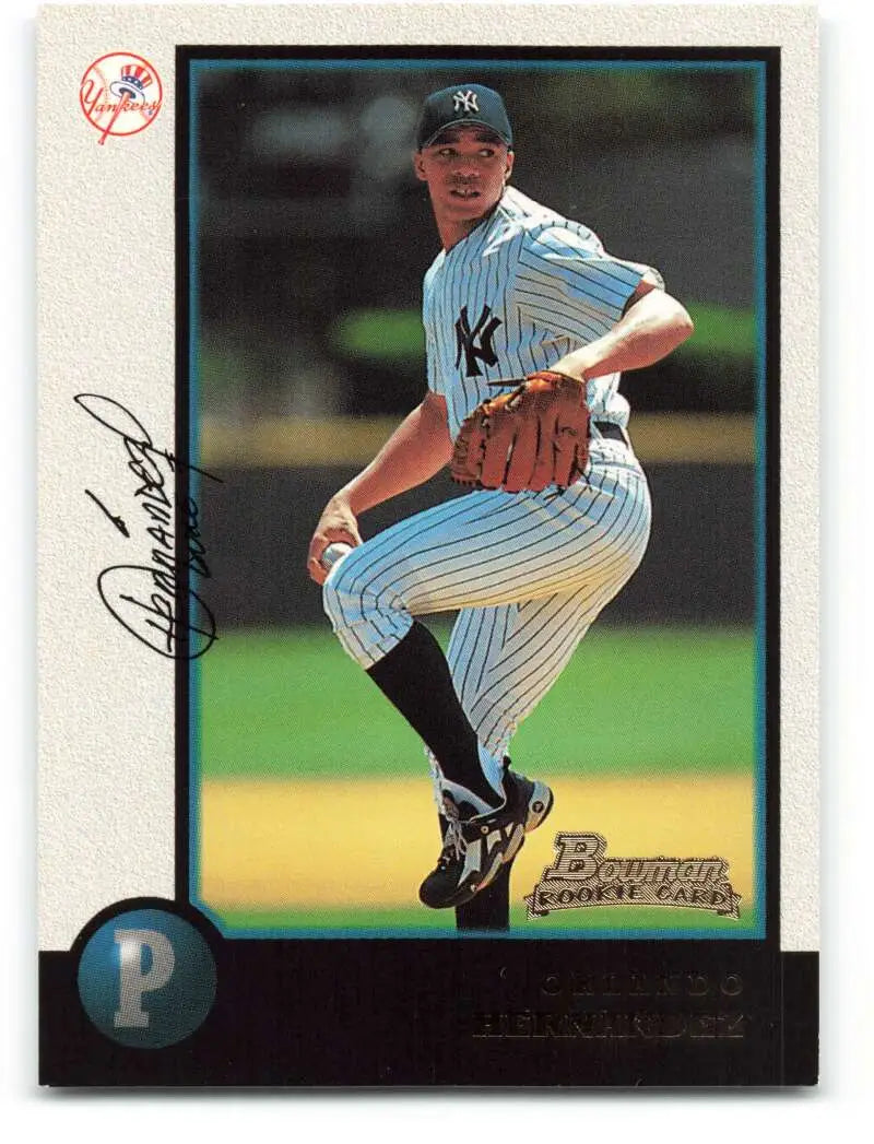 1998 Bowman #221 Orlando Hernandez EX Excellent RC Rookie New York Yankees Baseball Card - Baseball Card Single