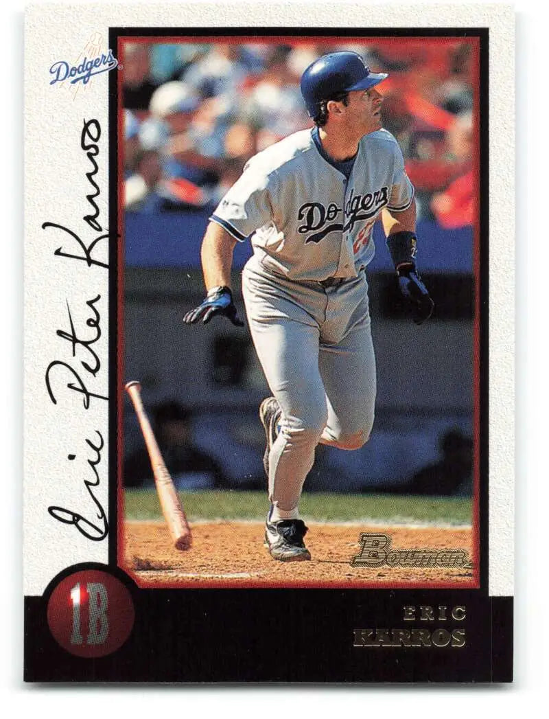 1998 Bowman #228 Eric Karros EX Excellent Los Angeles Dodgers Baseball Card - Baseball Card Single