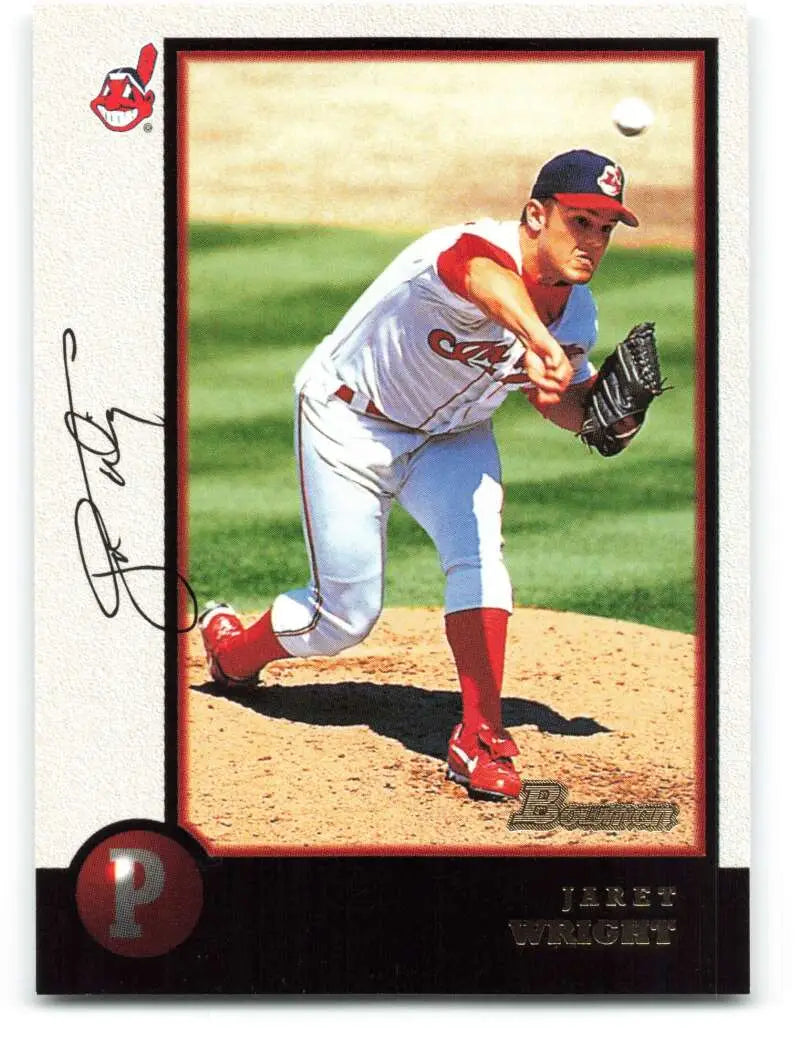 1998 Bowman #242 Jaret Wright EX Excellent Cleveland Indians Baseball Card - Baseball Card Single