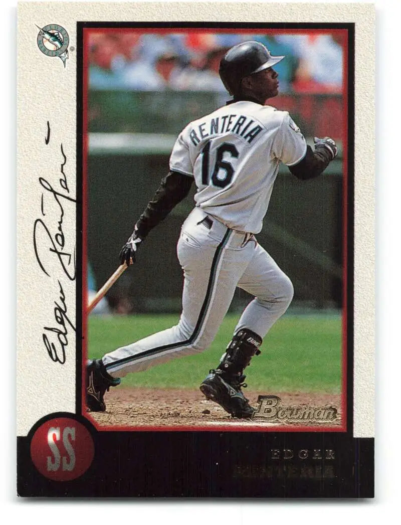 1998 Bowman #25 Edgar Renteria EX Excellent Florida Marlins Baseball Card - Baseball Card Single