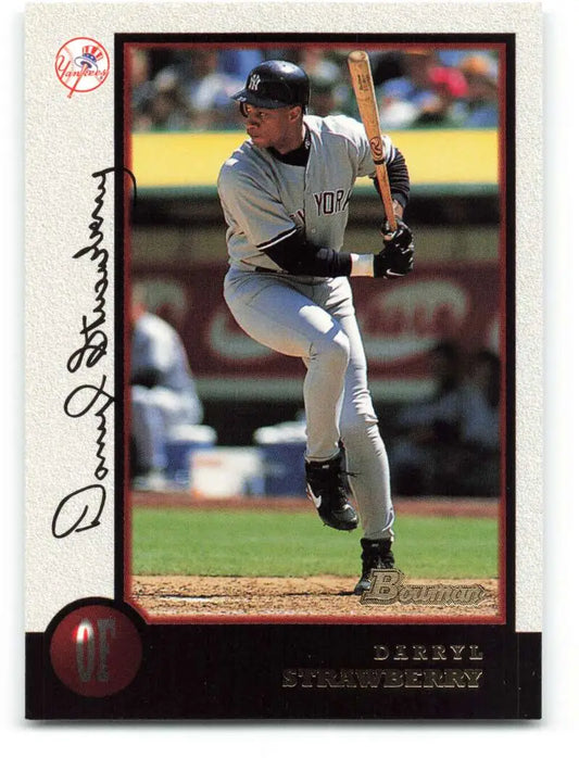 1998 Bowman #256 Darryl Strawberry EX Excellent New York Yankees Baseball Card - Baseball Card Single