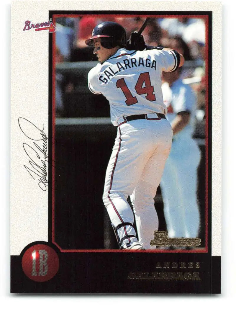 1998 Bowman #276 Andres Galarraga EX Excellent Atlanta Braves Baseball Card - Baseball Card Single