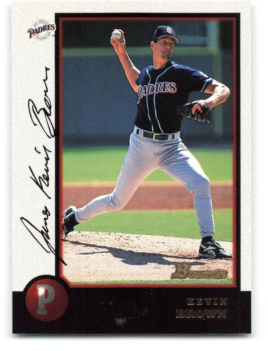 1998 Bowman #280 Kevin Brown EX Excellent San Diego Padres Baseball Card - Baseball Card Single