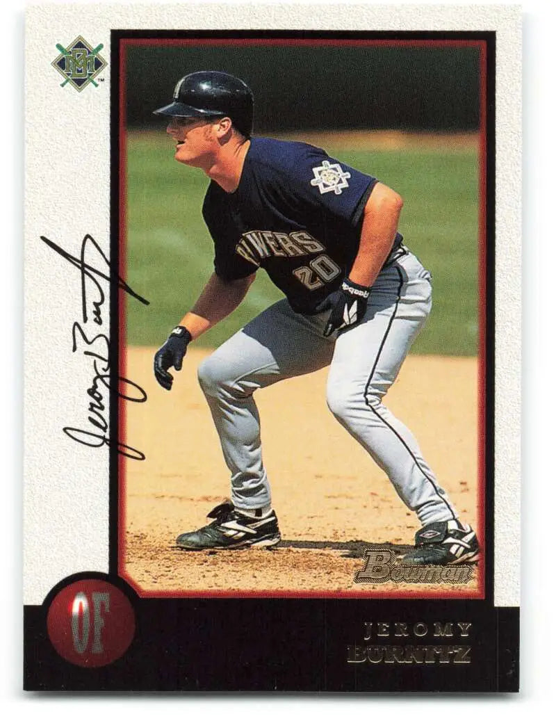 1998 Bowman #282 Jeromy Burnitz EX Excellent Milwaukee Brewers Baseball Card - Baseball Card Single