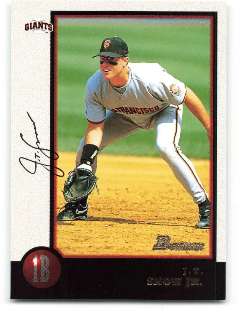 1998 Bowman #288 J.T. Snow EX Excellent San Francisco Giants Baseball Card - Baseball Card Single