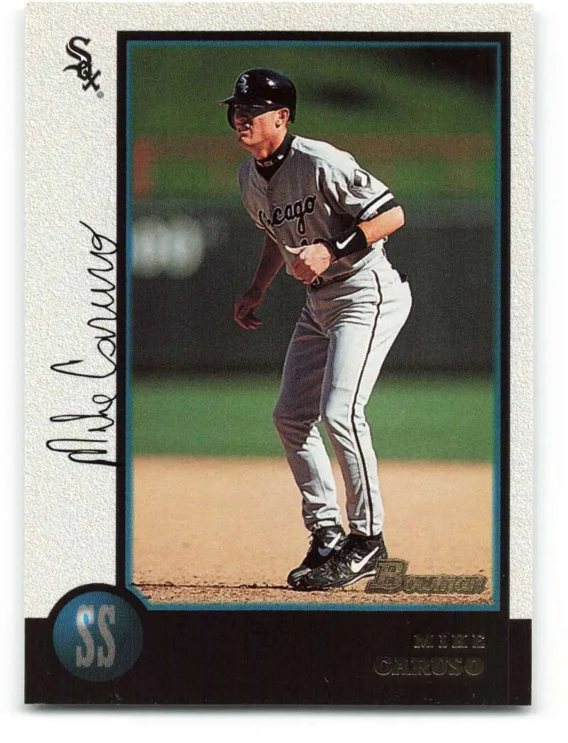 1998 Bowman #299 Mike Caruso EX Excellent Chicago White Sox Baseball Card - Baseball Card Single
