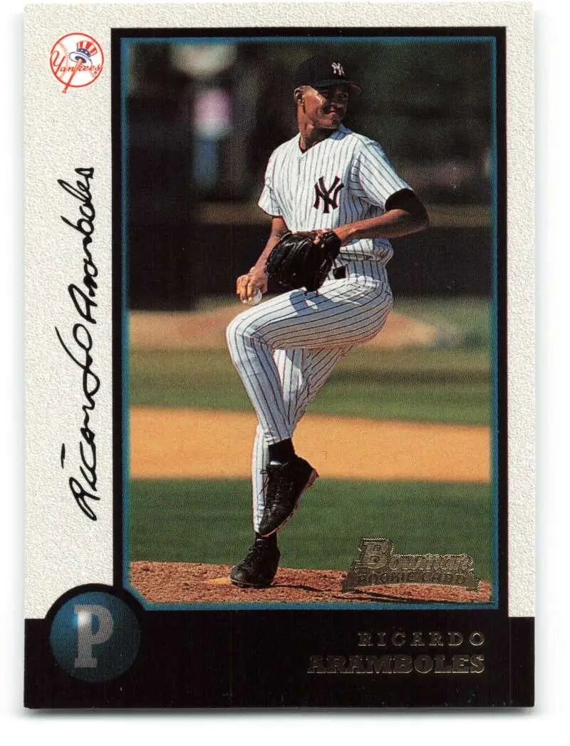 1998 Bowman #300 Ricardo Aramboles EX Excellent RC Rookie New York Yankees Baseball Card - Baseball Card Single