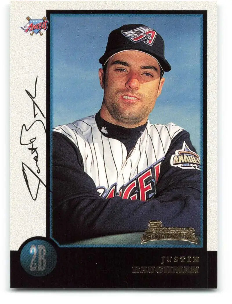 1998 Bowman #304 Justin Baughman EX Excellent RC Rookie Anaheim Angels Baseball Card - Baseball Card Single