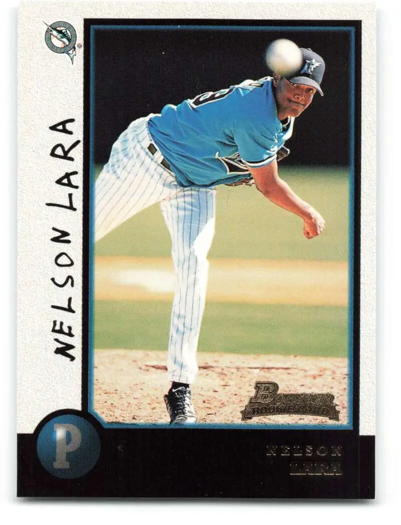 1998 Bowman #307 Nelson Lara EX Excellent RC Rookie Florida Marlins Baseball Card - Baseball Card Single