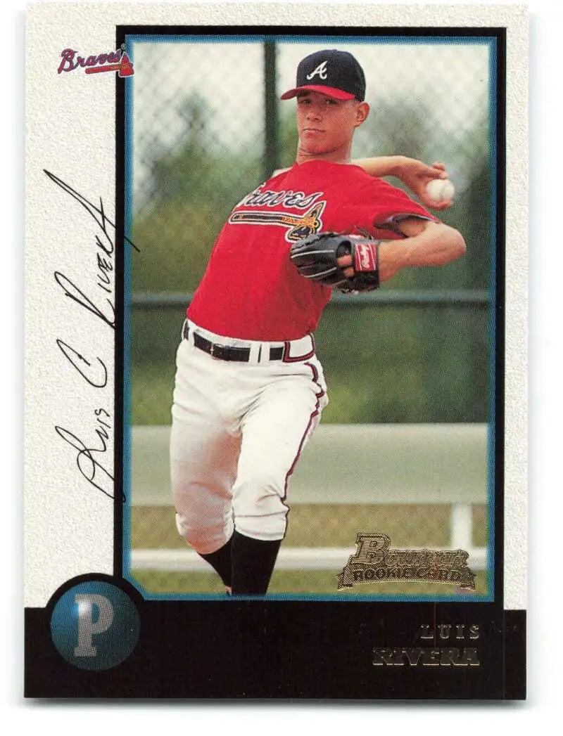 1998 Bowman #317 Luis Rivera EX Excellent RC Rookie Atlanta Braves Baseball Card - Baseball Card Single