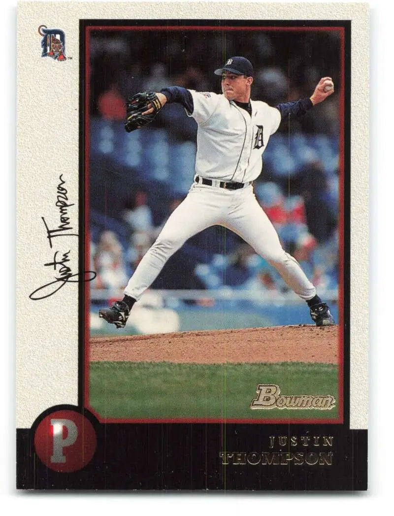 1998 Bowman #32 Justin Thompson EX Excellent Detroit Tigers Baseball Card - Baseball Card Single