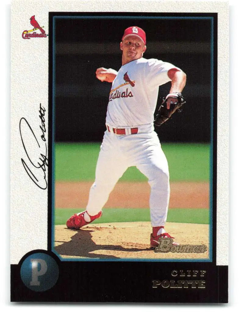 1998 Bowman #330 Cliff Politte EX Excellent St. Louis Cardinals Baseball Card - Baseball Card Single