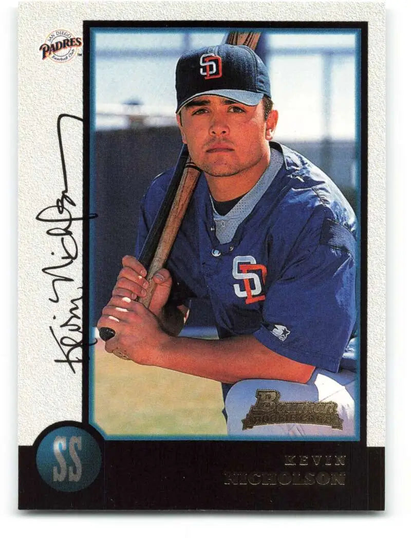 1998 Bowman #338 Kevin Nicholson EX Excellent RC Rookie San Diego Padres Baseball Card - Baseball Card Single
