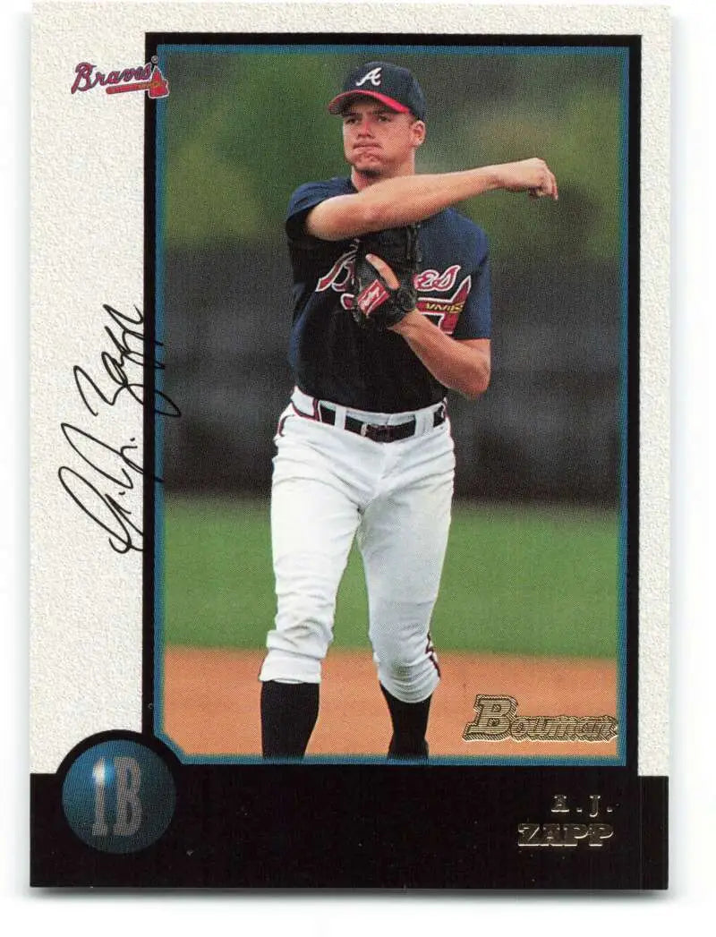 1998 Bowman #340 A.J. Zapp EX Excellent Atlanta Braves Baseball Card - Baseball Card Single