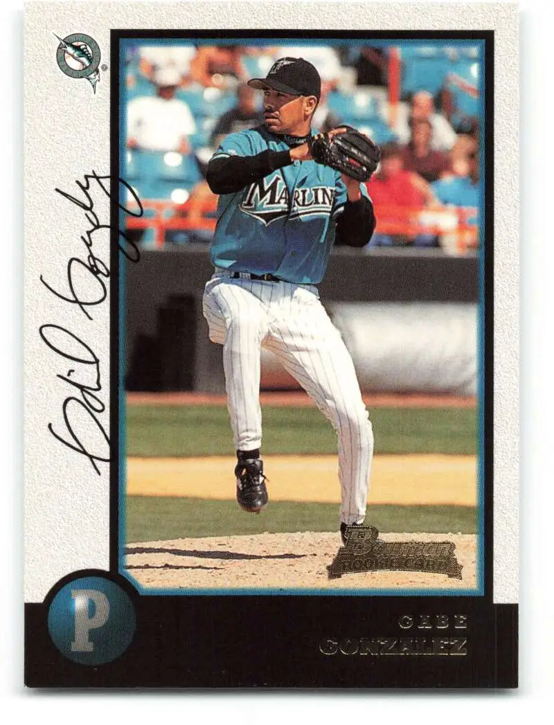 1998 Bowman #343 Gabe Gonzalez EX Excellent RC Rookie Florida Marlins Baseball Card - Baseball Card Single