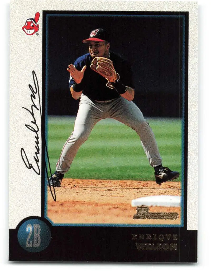 1998 Bowman #345 Enrique Wilson EX Excellent Cleveland Indians Baseball Card - Baseball Card Single