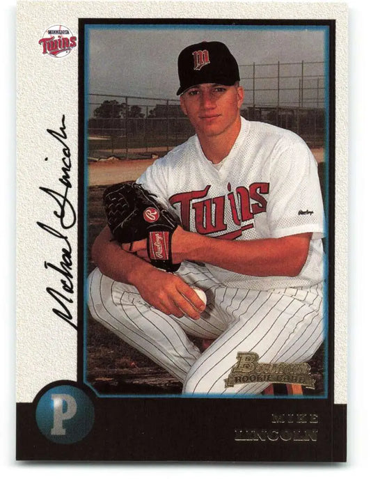 1998 Bowman #347 Mike Lincoln EX Excellent RC Rookie Minnesota Twins Baseball Card