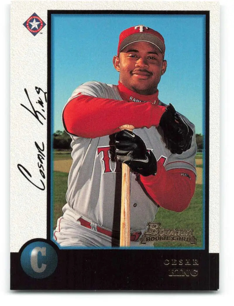 1998 Bowman #348 Cesar King EX Excellent RC Rookie Texas Rangers Baseball Card - Baseball Card Single