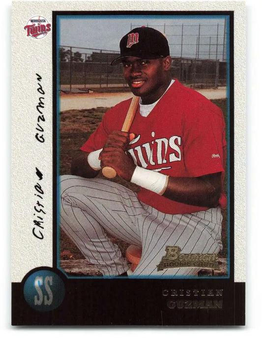 1998 Bowman #349 Cristian Guzman EX Excellent RC Rookie Minnesota Twins Baseball Card - Baseball Card Single
