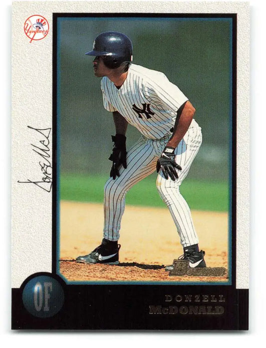 1998 Bowman #350 Donzell McDonald EX Excellent New York Yankees Baseball Card - Baseball Card Single