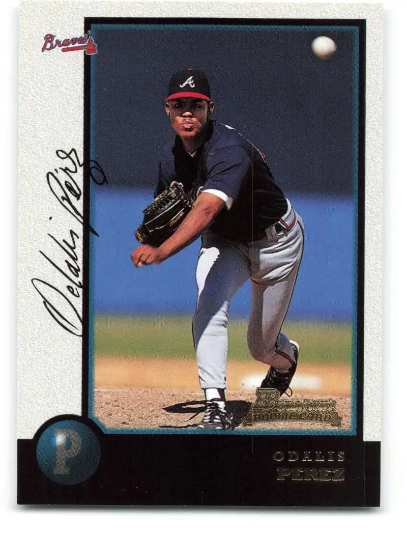 1998 Bowman #356 Odalis Perez EX Excellent RC Rookie Atlanta Braves Baseball Card - Baseball Card Single
