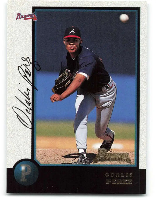 1998 Bowman #356 Odalis Perez EX Excellent RC Rookie Atlanta Braves Baseball Card - Baseball Card Single