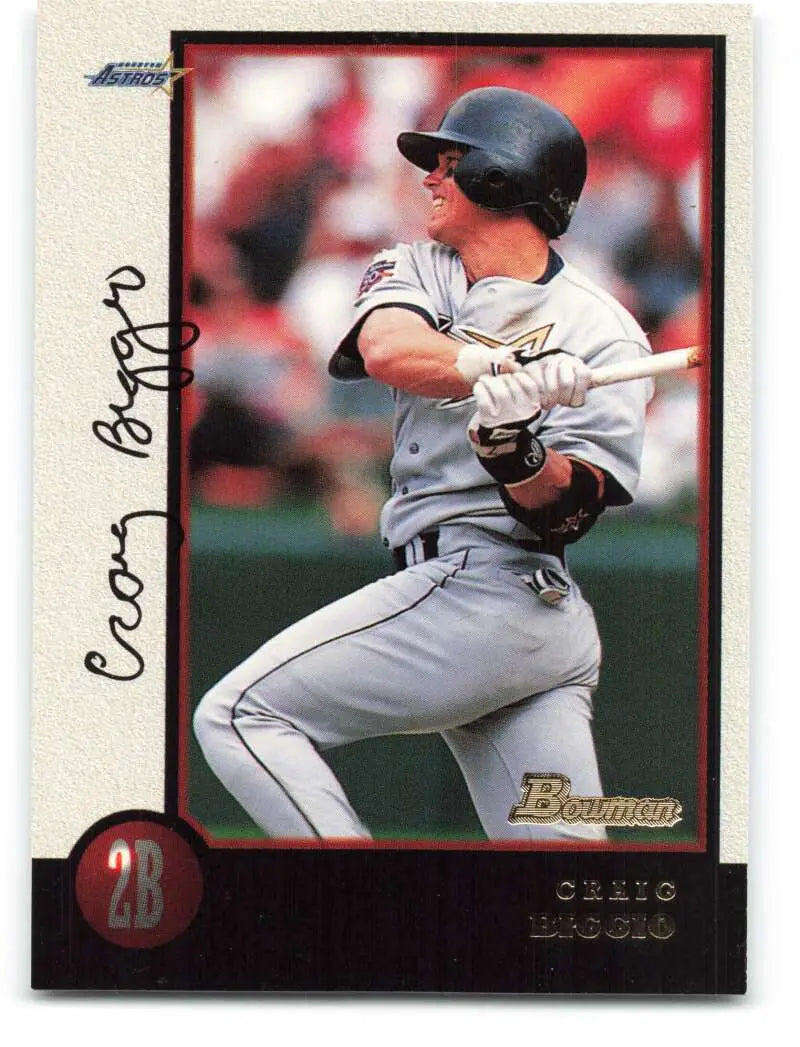 1998 Bowman #37 Craig Biggio EX Excellent Houston Astros Baseball Card - Baseball Card Single