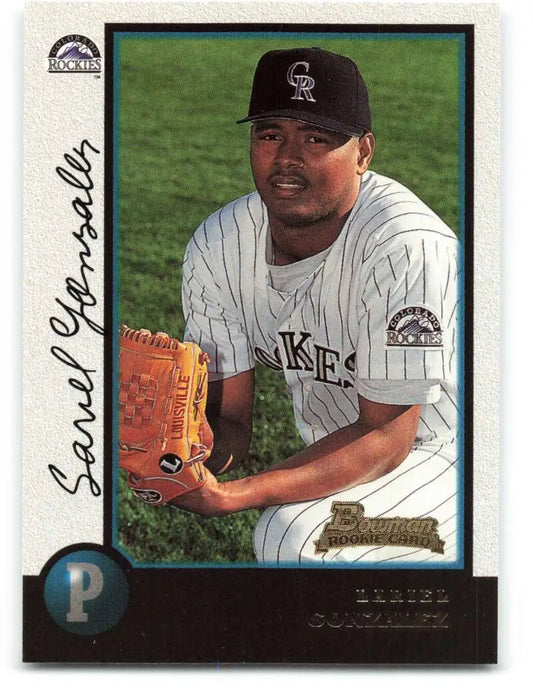 1998 Bowman #370 Lariel Gonzalez EX Excellent RC Rookie Colorado Rockies Baseball Card - Baseball Card Single
