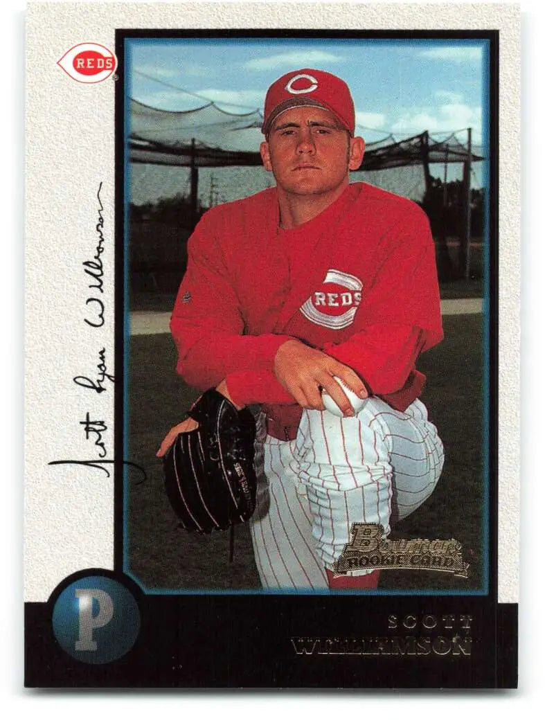 1998 Bowman #371 Scott Williamson EX Excellent RC Rookie Cincinnati Reds Baseball Card - Baseball Card Single