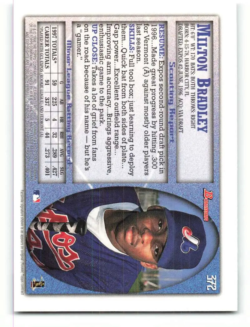 1998 Bowman #372 Milton Bradley EX Excellent Montreal Expos Baseball Card - Baseball Card Single