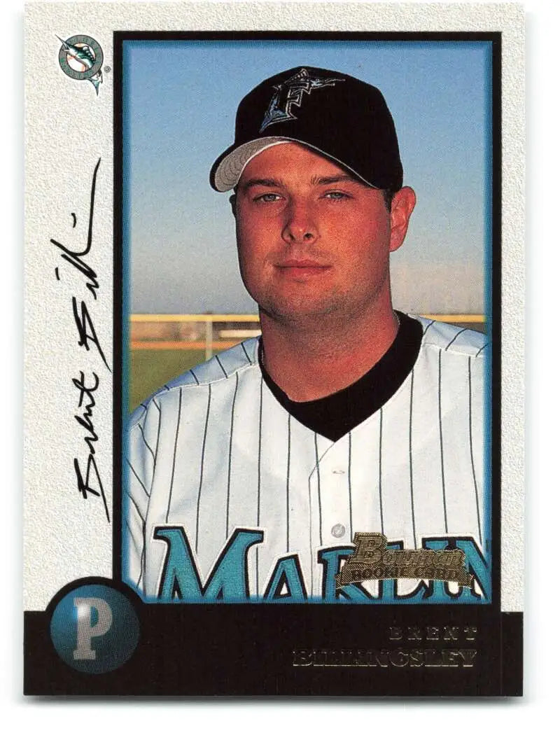 1998 Bowman #374 Brent Billingsley EX Excellent RC Rookie Florida Marlins Baseball Card - Baseball Card Single