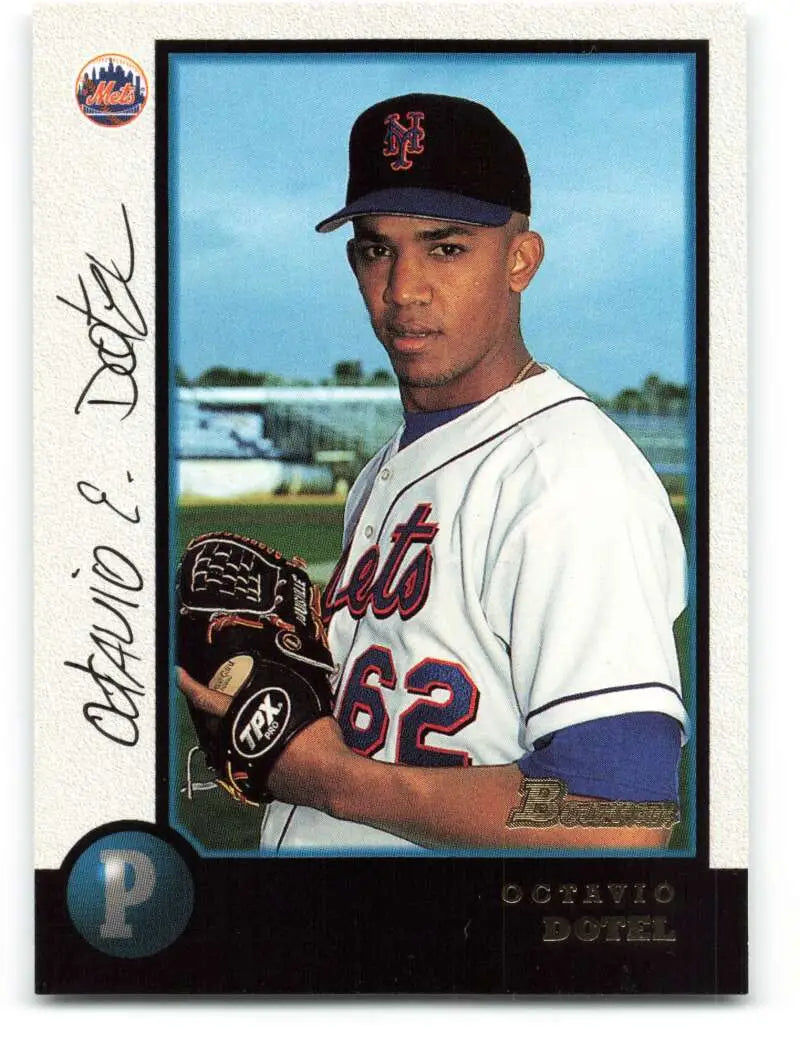 1998 Bowman #377 Octavio Dotel EX Excellent New York Mets Baseball Card - Baseball Card Single