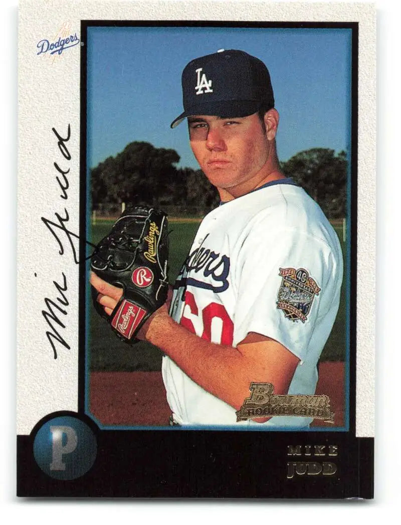 1998 Bowman #381 Mike Judd EX Excellent RC Rookie Los Angeles Dodgers Baseball Card - Baseball Card Single