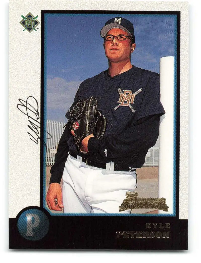 1998 Bowman #386 Kyle Peterson EX Excellent RC Rookie Milwaukee Brewers Baseball Card - Baseball Card Single