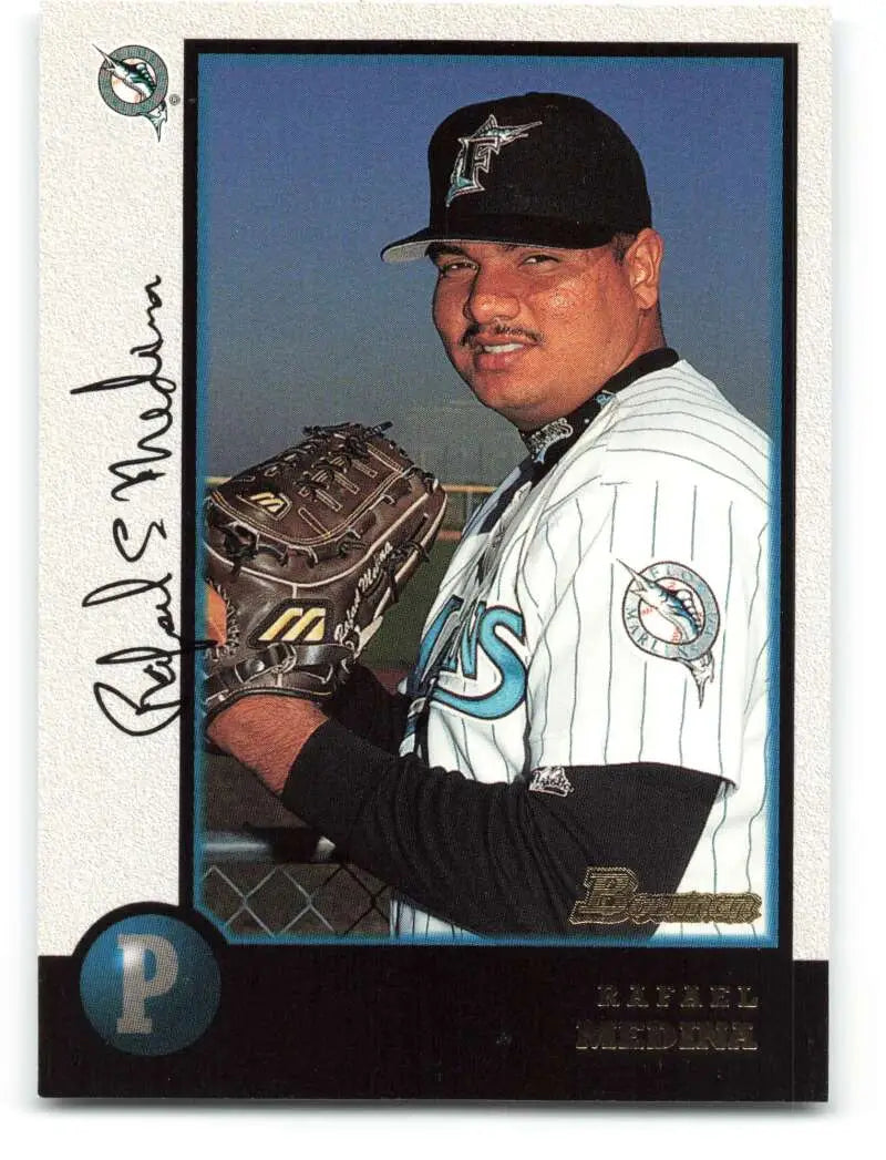 1998 Bowman #390 Rafael Medina EX Excellent Florida Marlins Baseball Card - Baseball Card Single