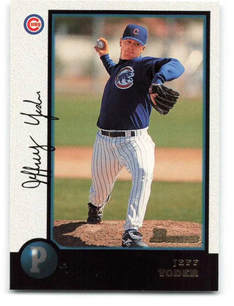 1998 Bowman #392 Jeff Yoder EX Excellent Chicago Cubs Baseball Card - Baseball Card Single