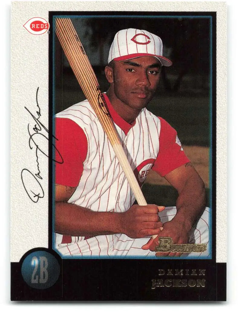 1998 Bowman #398 Damian Jackson EX Excellent Cincinnati Reds Baseball Card - Baseball Card Single