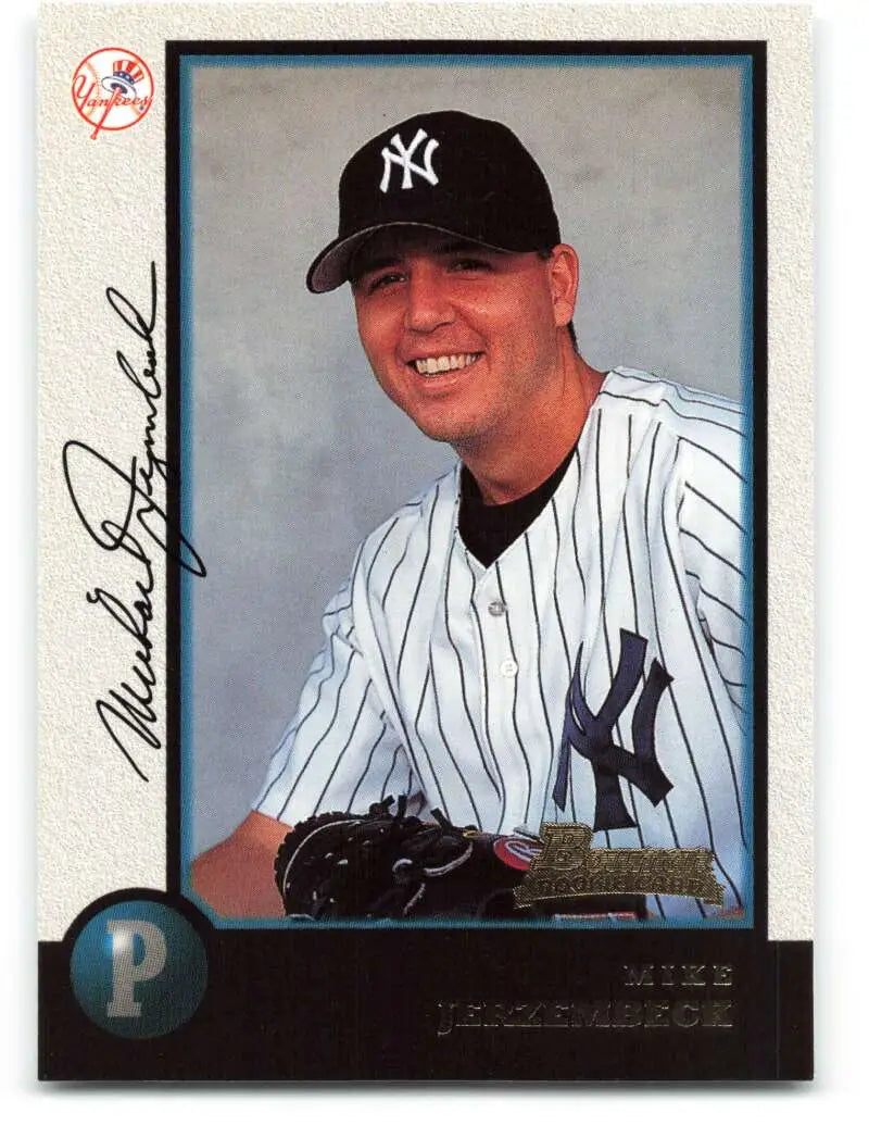 1998 Bowman #399 Mike Jerzembeck EX Excellent RC Rookie New York Yankees Baseball Card - Baseball Card Single