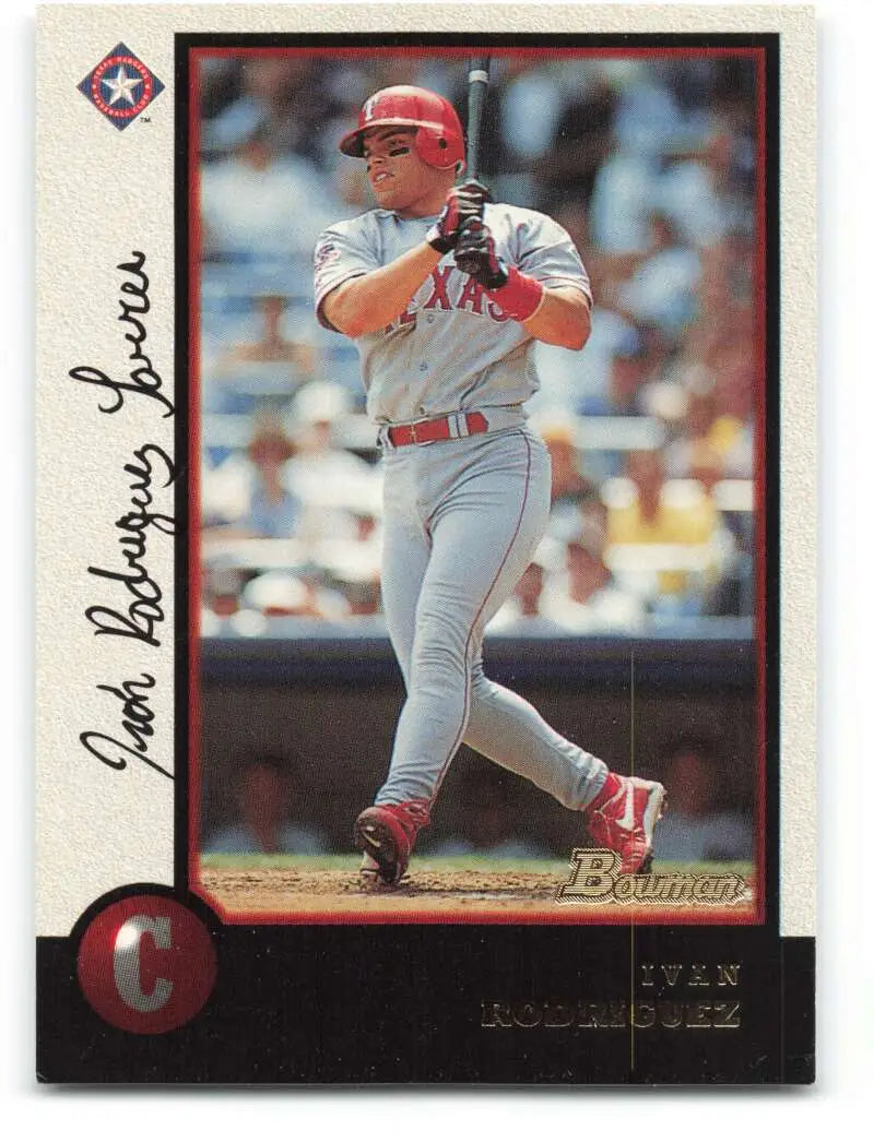 1998 Bowman #4 Ivan Rodriguez EX Excellent Texas Rangers Baseball Card - Baseball Card Single