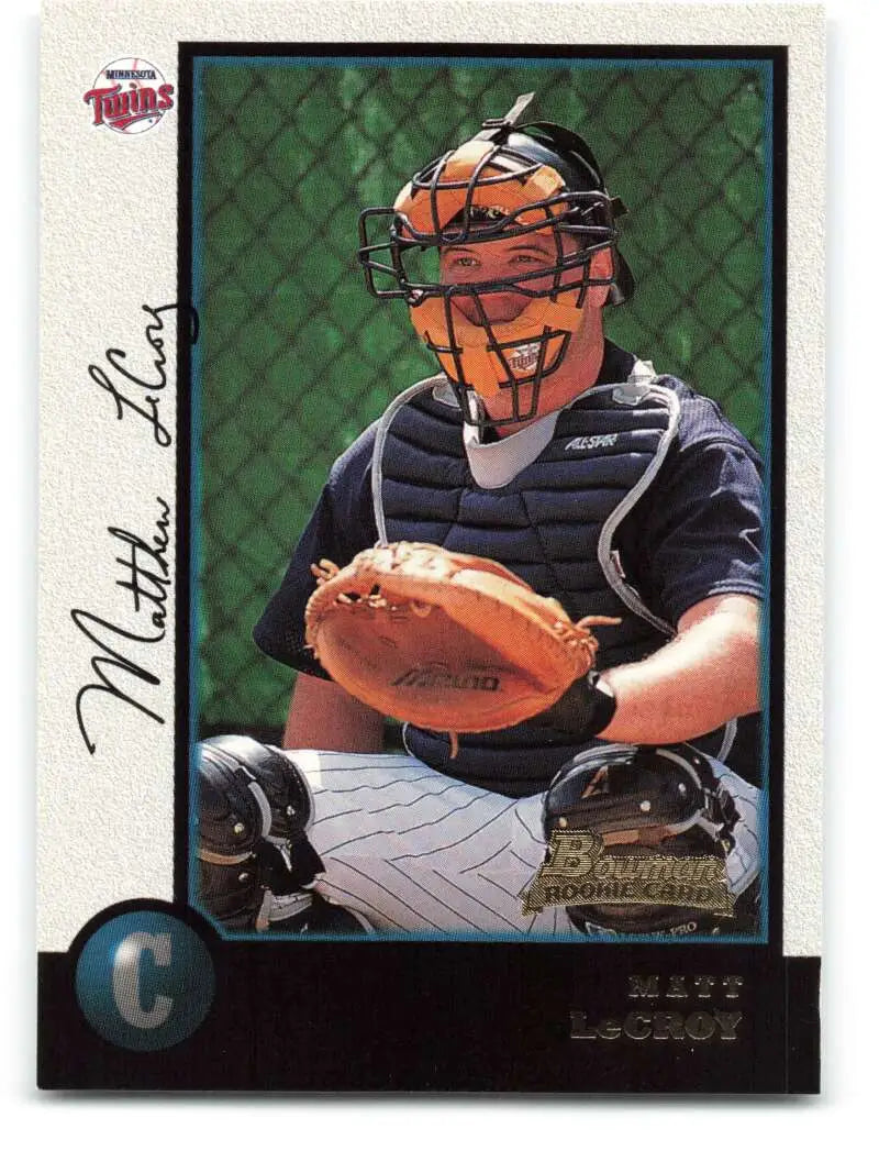 1998 Bowman #405 Matt LeCroy EX Excellent RC Rookie Minnesota Twins Baseball Card - Baseball Card Single