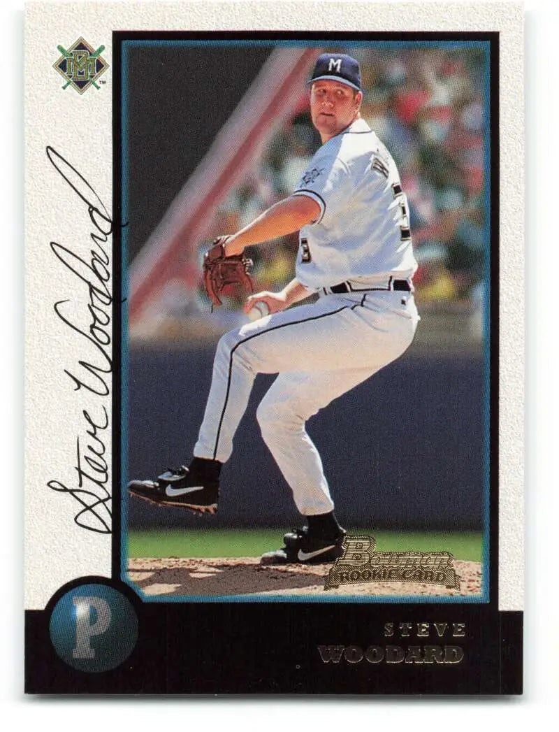 1998 Bowman #409 Steve Woodard EX Excellent Milwaukee Brewers Baseball Card - Baseball Card Single